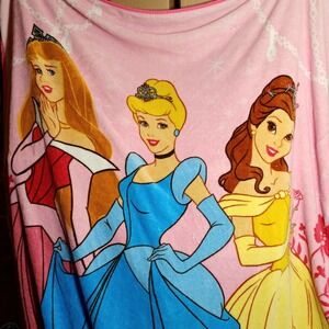 Vintage Y2K Disney Princess Plush Throw Arora Cinderella Belle Providencia *READ